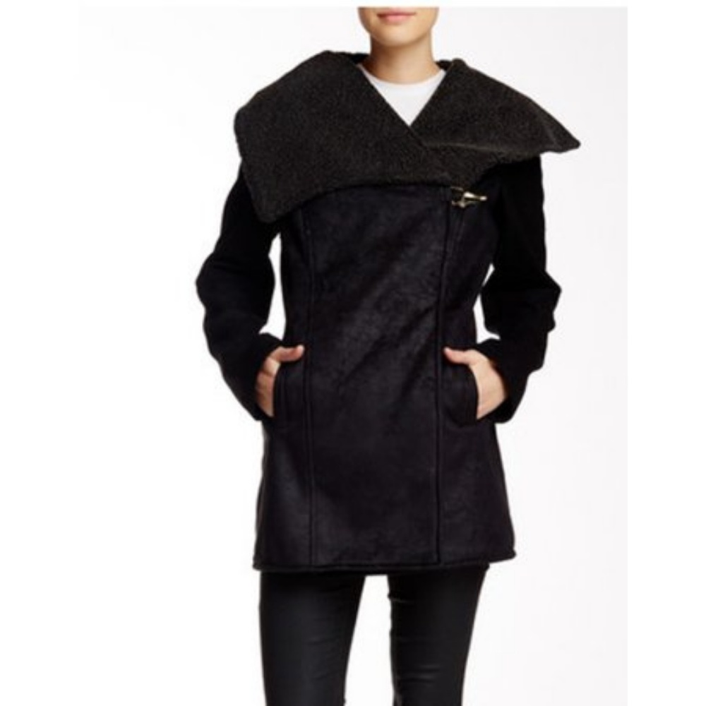 Sam Edelman Faux Shearling Clip Coat